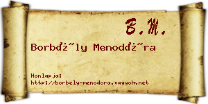 Borbély Menodóra névjegykártya